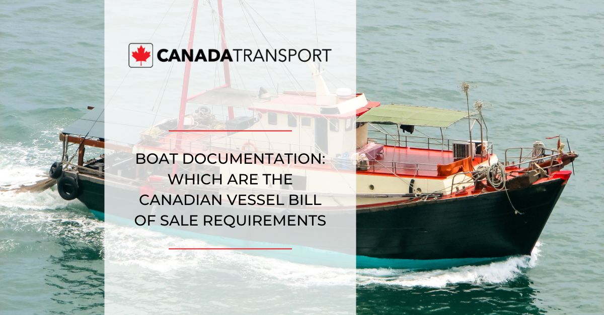 transport canada boat bill of sale template